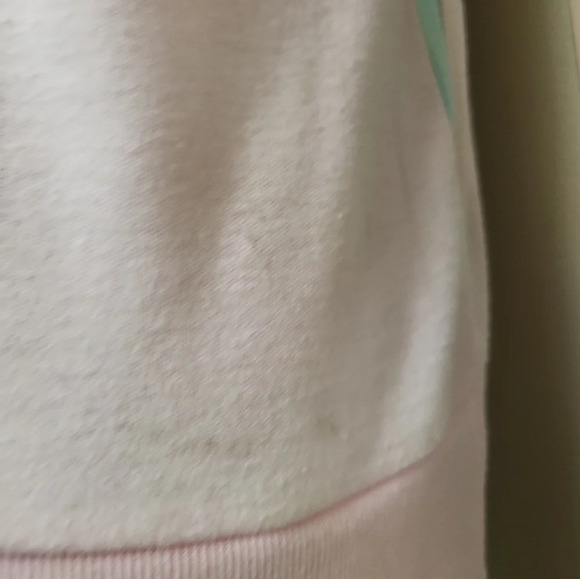 80s Googla Gong Colorblock Pink Blue Collar top - Picture 8 of 10